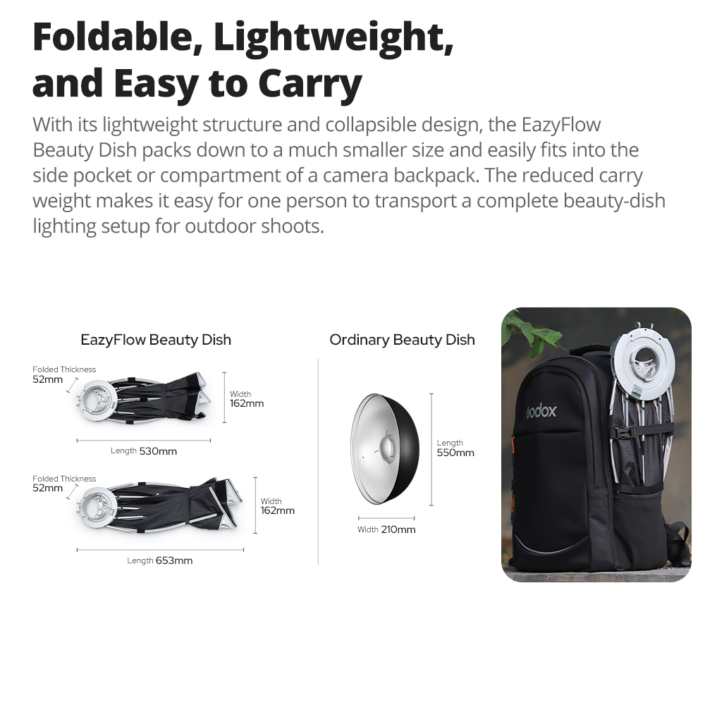 New Godox EazyFlow Beauty Dish - Photography Umbrella ulasan dan harga